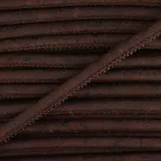 Stitched cork cord 3 mm Brown x 50cm