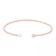 Jonc sparkle bracelet 2 rings 47x56 mm Rose Gold Plated 3 microns x1