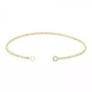 Jonc sparkle bracelet 2 rings 47x56 mm Plaqué Or 3 microns x1