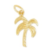 Charm palm 13mm Gold plated 3 microns x1|raw }}
