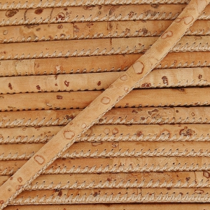 Stitched cork cord 3 mm Natural x 50cm