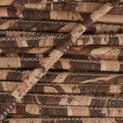 Stitched cork cord 3 mm Natural/Brown x 50cm