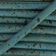 Stitched cork cord 4 mm Blue grey x 50cm