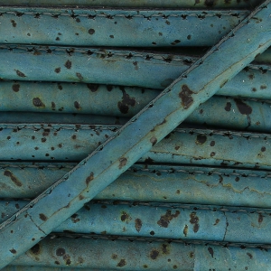 Stitched cork cord 4 mm Blue grey x 50cm