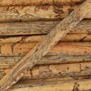 Stitched cork cord marbled pattern 4 mm Natural x 50cm