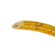 Stitched folded Cork cord lace 6 mm Natural x 50cm