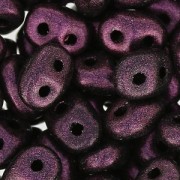 SuperDuo 2,5x5 mm Dark Amethyst Metallic Mat x10g