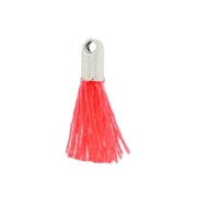 Cotton tassel 10-14 mm Coral Fluo/rhodium|raw }}