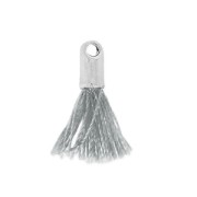 Cotton tassel 10-14 mm Grey/rhodium|raw }}