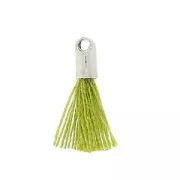 Cotton tassel 10-14 mm Khaki/rhodium