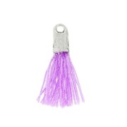 Cotton tassel 10-14 mm Lilac/rhodium|raw }}