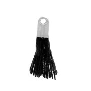 Cotton tassel 10-14 mm Black/rhodium|raw }}