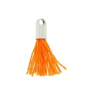 Cotton tassel 10-14 mm Orange/rhodium|raw }}