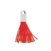 Cotton tassel 10-14 mm Red/rhodium
