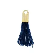Cotton tassel 10-14 mm Navy/Gold tone
