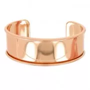 Eco Brass bracelet base with curved edge 24.5mm gold rose x1