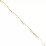 Chain with square links 4.5mm fine Gold plated x 1m