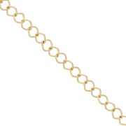 Chain with square links 4.5mm fine Gold plated x 1m