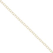 Chain thin links 1.8x2.2mm fine Gold plated x 1m