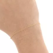 Chain thin links 1.8x2.2mm fine Gold plated x 1m