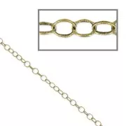 Chain thin links 1.8x2.2mm bronze tone x 1m