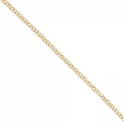 Chain double round links 1.5mm fine Gold plated x 1m