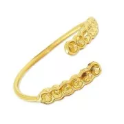 Ring with settings for PureCrystal 1028 cab 1.8mm and cab 2 mm gold tone