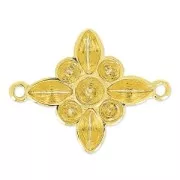 Flower spacer for PureCrystal cab 1028/1088 and 4228 gold tone