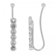 Ear jewel Ear Cuff for PureCrystal cab1028/1088 3 mm rhodium