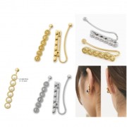 Ear jewel Ear Cuff for PureCrystal cab1028/1088 3 mm rhodium