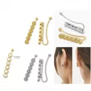 Ear jewel Ear Cuff for PureCrystal cab1028/1088 3 mm rhodium