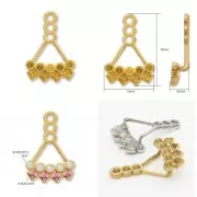 Ear jewel Ear Jacket for PureCrystal cab 1028 and 4428 gold tone x1