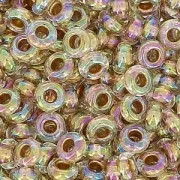 Toho Seed beads Demi Round 11/0 TO11RDR0994 - Crystal AB Gold Lined x5g