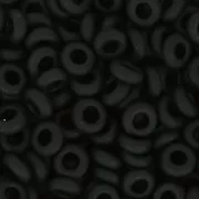 Toho Seed beads Demi Round 11/0 TO11RDR0049F - Opaque Frosted Jet x5g