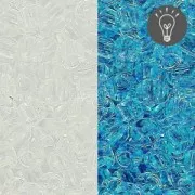 Toho Seed beads 11/0 TO11R2701 - Glow In The Dark Crystal/Glow Blue x8