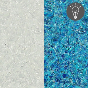 Toho Seed beads 11/0 TO11R2701 - Glow In The Dark Crystal/Glow Blue x8