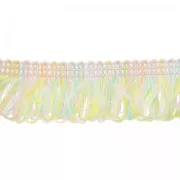 Lace galon curly fringe  17 mm Pastel Mint Mix x1m