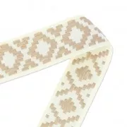 Lace galon diamonds 18 mm Beige x1m