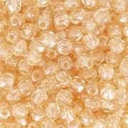 True 2mm Fire Polished faceted round beads Crystal Champagne Luster x50