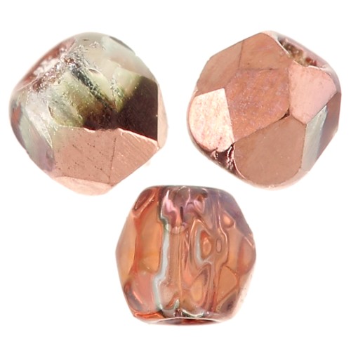 True 2mm Fire Polished faceted round beads Crystal Capri Gold x50