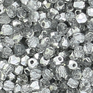 True 2mm Fire Polished faceted round beads Crystal Labrador x50