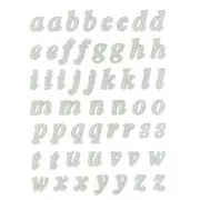 Sheet of repositionable stickers 3D lace Alphabet small letters