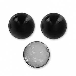 Pearl Cabochon Miyuki 3mm Black x20