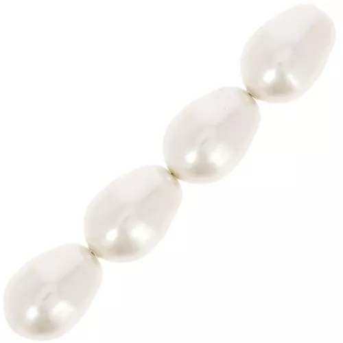 PureCrystal 5821 Pears 11x8mm White Pearl x5