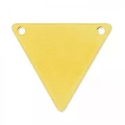 Spacer Triangle 2 holes 17x15 mm in fine Gold plated Silver sterling 925 x1
