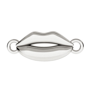 Spacer mouth 2 rings 17x6 mm In Silver sterling 925 x1