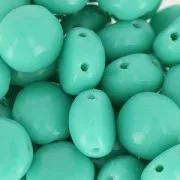 Candy Beads 2-hole 8mm Green Turquoise x20