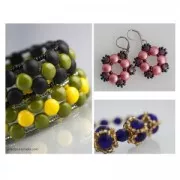 Candy Beads 2-hole 8mm Green Turquoise x20