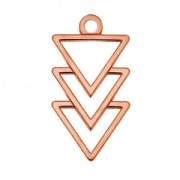 Sterling Sterling 925 triangles charm 16.5 mm Rose gold silver sterling x1|raw }}