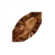 Navettes PureCrystal 4228 6x3mm Smoked Topaz x4